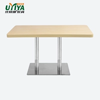 Квадратный стол 1200*600 + шасси из нержавеющей стали, цвет белого клена