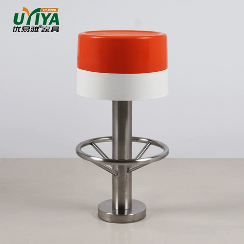 Пользовательский барный стул KFC из нержавеющей стали с фиксированной стой