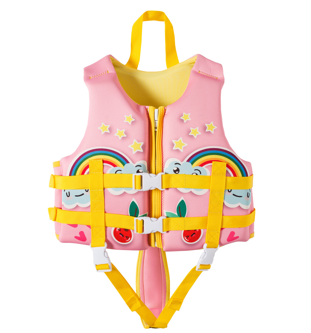 New kids life jacket cute buoyancy vest snorkeling swimsuit warm drifting vest seaside beach pool