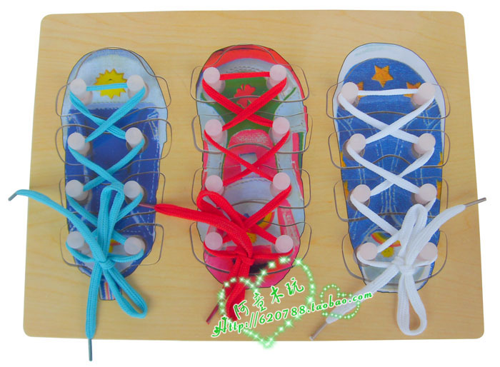 Shoelace Tie Shoelace Big Class Thread Children's Kindergarten Toy Educational Lace Thread Rope Area Game Material