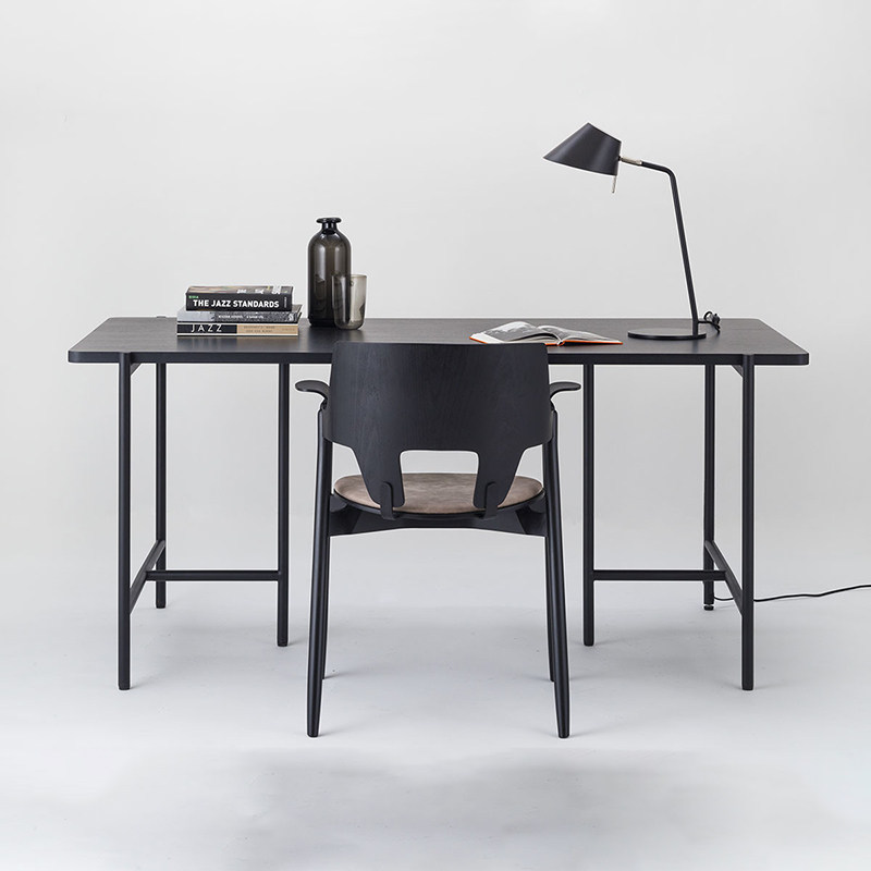 Nordic log desk dining table modern minimalist computer desk multifunctional minimalist black table light luxury net red table