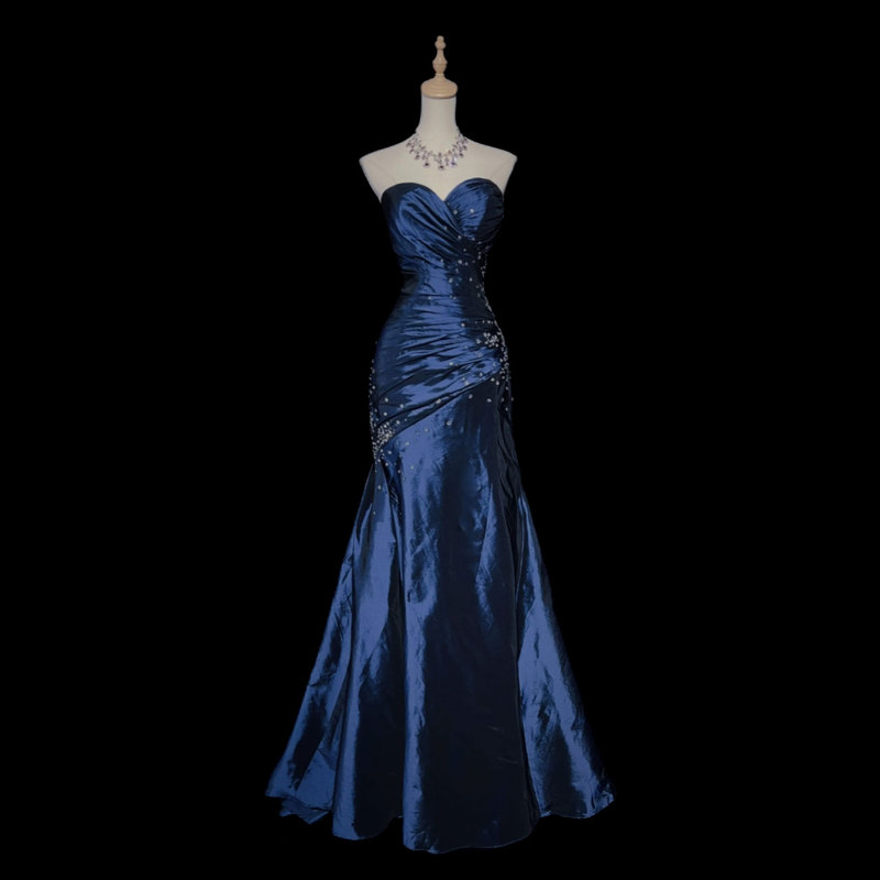 Vintage Heavy-Duty Formal Dress, Socialite Light Luxury Coming-Of-Age Ceremony, Birthday Party, Banquet Host Evening Dress Vintage Heavy-Duty Formal Dress, Socialite Light Luxury Coming-Of-Age Ceremony, Birthday Party, Banquet Host Evening Dress