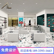 Custom shopping mall shoe store Shoe rack display rack Wall shelf with light floor display counter display cabinet Product island cabinet