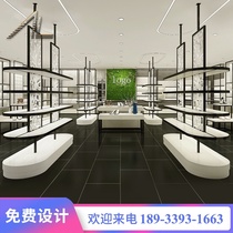 Shoe store Shoe rack display rack Nakajima cabinet display cabinet Shoe display cabinet Store shelf with light creative custom display cabinet