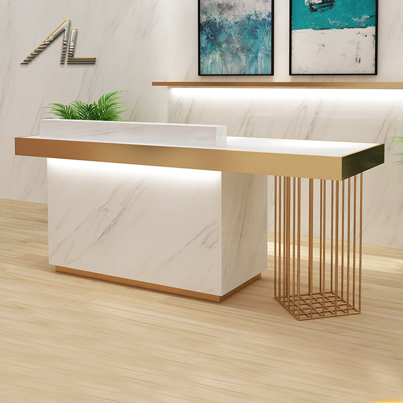 Custom cashier counter counter simple modern beauty salon clothing store small bar table company front desk reception desk