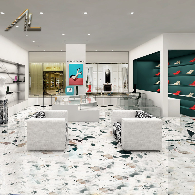 Customized shopping mall shoe store shoe rack display rack on the wall shelf with lights floor display counter showcase product island cabinet - Taobao