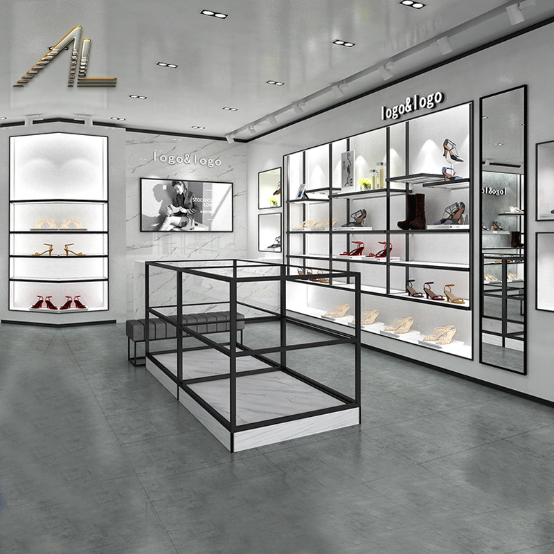 Custom shoe store shoe rack display stand shop commercial bags live room product window display cabinet shopping mall display cabinet