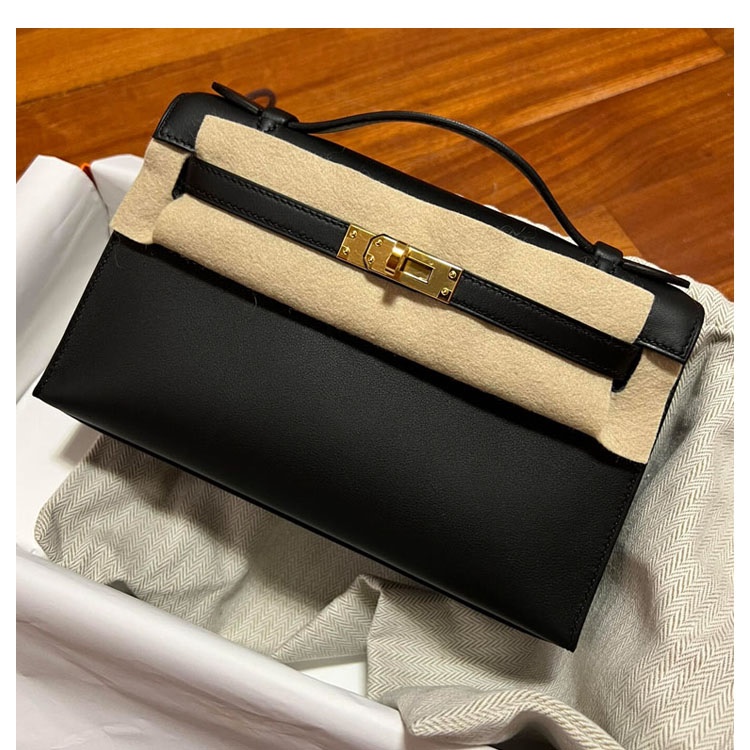 New Handmade Wax Thread Kelly Bag Mini First Generation Kelly Genuine Leather Women's Bag Versatile Handbag Swift Cowhide