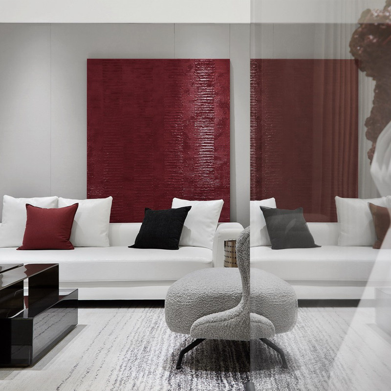 Dafen village physical store oil painting custom pure color fashion creative hand-painted oil painting living room entrance large mural order