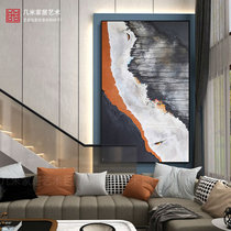 Villa duplex building abstract hanging painting pure hand-painted oil painting porch corridor staircase corridor decorative painting sofa background wall