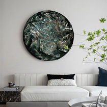 High-end round living room sofa background wall decoration painting entrance aisle hanging painting hotel model room simple mural