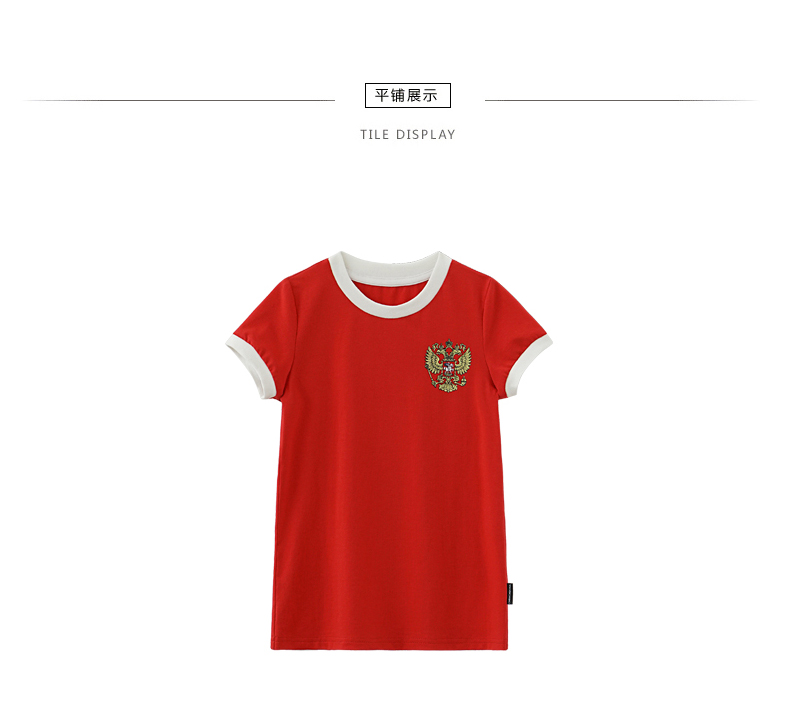 Bé quần áo trẻ em 2018 World Cup quần áo bóng đá cha mẹ và con mặc Chen Chen Ma trẻ em của T-Shirt nữ bé ăn mặc