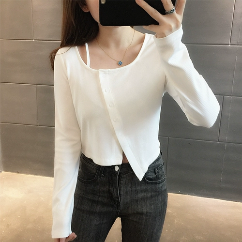 Трикотажный летний тонкий сексуальный кардиган, подходит для подростков, коллекция 2023, высокая талия