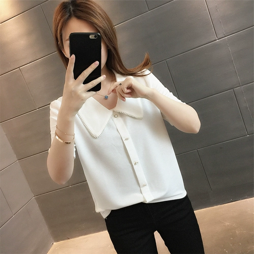 Кукла, летняя трикотажная шелковая короткая футболка, короткий рукав, новая коллекция, с рукавом