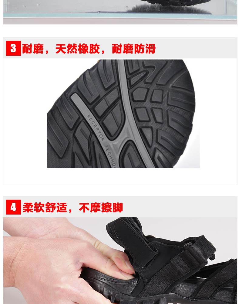 Dép nam trung niên Da da Dép trung niên Việt Nam cha mùa hè giản dị thể thao thoáng khí cha đi biển mới sandal nam