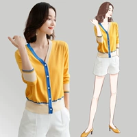 Короткий трикотажный кардиган, тонкая куртка, весенняя летняя одежда для матери, осенняя накидка, свободный крой