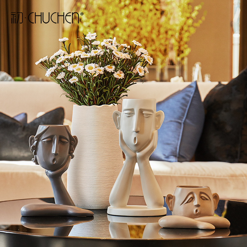 Home Decoration Soft Dress Matching Suit Nordic Style Living Room Personality Adornment Home Small Swing Piece Vase Flower Arrangement