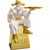 Opening gift Muscle God of Wealth moving to new home gift store front desk floor-standing high-end decorations to attract wealth