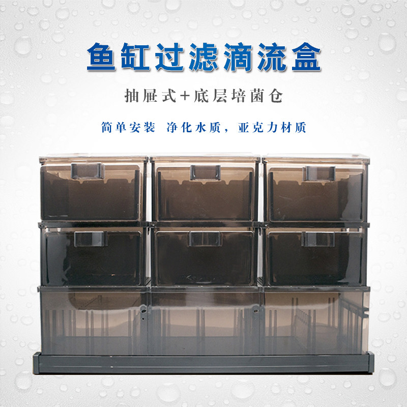 Drip Box Fish Tank Filter Upper Groove External Turtle Dragon Fish Tank Aquarium Diy Retrofit Water Purification Filter Box-Taobao