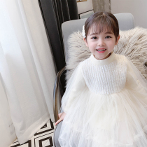 Childrens clothing Girls  autumn and winter thickened dresses 2020 new childrens Korean princess dress baby foreign style skirt