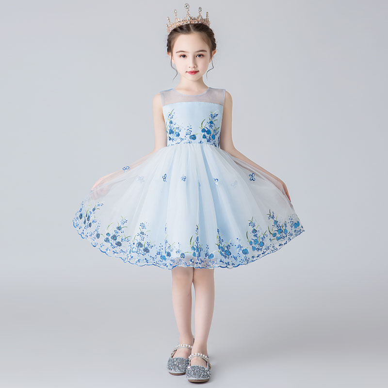 chiếc váy cưới hoa trẻ em váy công chúa trẻ em dương-khí của váy bông váy cô gái dài váy mùa thu đông.