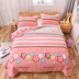Phim hoạt hình pha lê nhung đơn giường đôi duy nhất chăn dày quilted bông ba mảnh dày đặc đường nệm chăn ga giường 1m8 x 2m Trải giường
