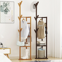 Coat rack Floor-saving space bedroom hanging clothes rack Nordic creative multi-functional economical Nanzhu hanger