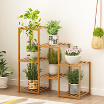Flower pot rack Indoor simple multi-storey living room Floor-to-ceiling flower rack Single balcony Nanzhu fleshy green dill shelf