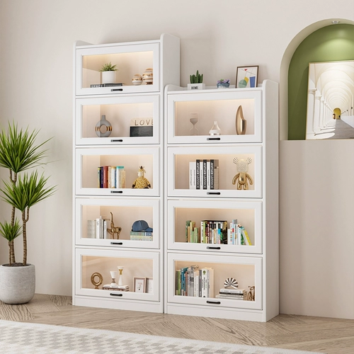 Современный и минималистичный книжный шкаф, стеклянная книжная полка, система хранения