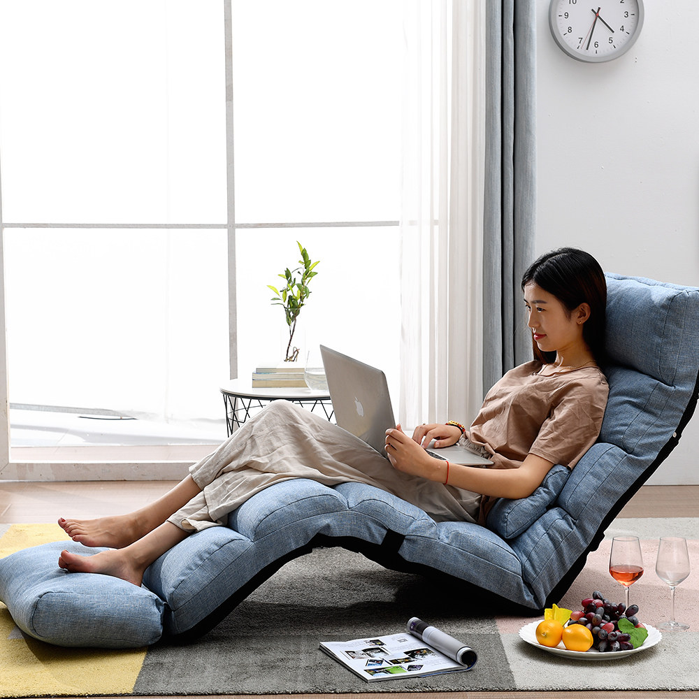 Sloth sofa Couch Tatami Single single small sofa Folding Sun Style Floating Window Bedroom Leaning Back Chair Sloth Chair Mesh Red