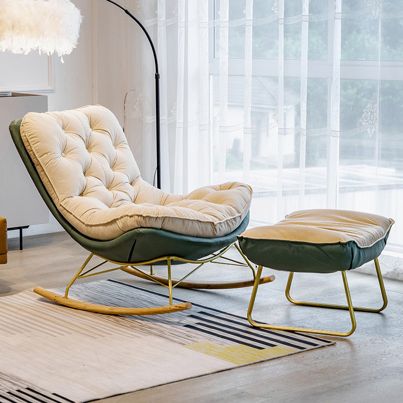 Rockchair Lazy Leisure Lounge Chair Household Light luxury Rocking Chair Nap Balcony Single Sofa Chair Snail Chair