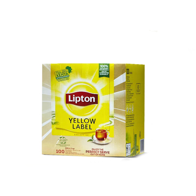 【自营】Lipton/立顿 原装进口黄标红茶 精选茶叶袋泡茶100包/盒