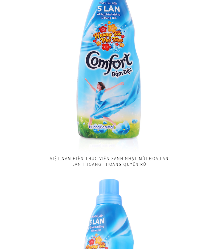 Việt Nam nhập khẩu Comfort vàng dệt may quần áo làm mềm quần áo đại lý chăm sóc chai nhỏ 800ml * 12 chai - Phụ kiện chăm sóc mắt cách vệ sinh túi da bò