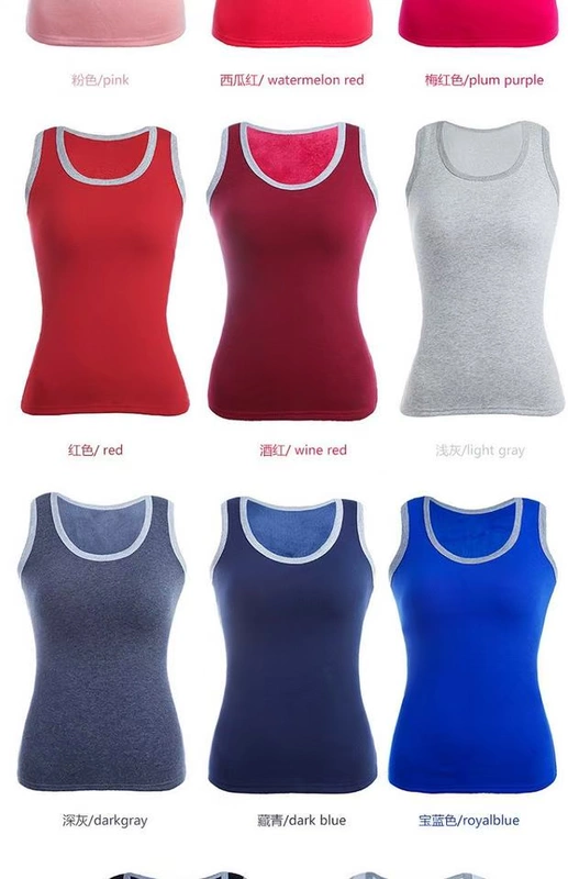 Mùa thu đông 2018 áo vest cotton dày của phụ nữ tự canh cỡ lớn mặc áo yếm cộng với áo nhung đáy ấm áo vest áo thun nữ