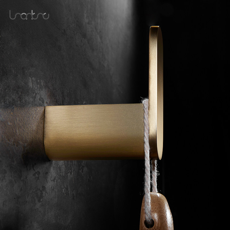 Nordic brass bathroom cloakhook bedroom creative Japanese wall hook hook kitchen dresser cosmetic rooms minimal hook