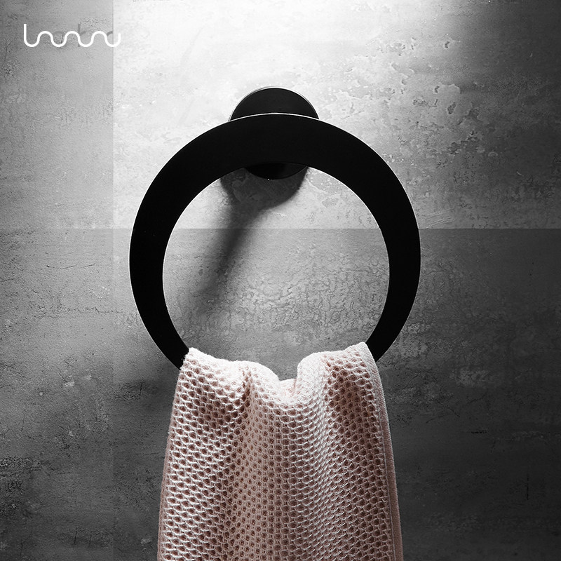 Nordic Solid Towel Ring European Style 304 Stainless Steel Towel Hanging Towel Rack Bath Towels Ring Bathroom Hardware Pendant