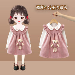 Kids Dress 2025 Spring and Autumn Clothes girl Western-style One-year-old Baby Birthday Princess Skirt 3-year-old Girl Clothes