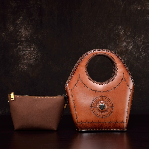 Кожаная дизайнерская ретро сумка на одно плечо, из натуральной кожи