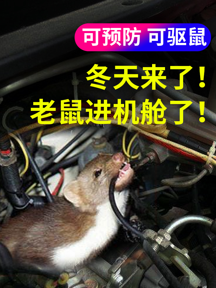 Anti-rat artifact Car with rat repellent paste Car engine compartment car to drive the cat Car car car in addition to anti-rat device