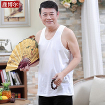 Summer middle-aged men Cotton sling vest father middle-aged cotton sweatshirt loose grandfather old man sweat vest