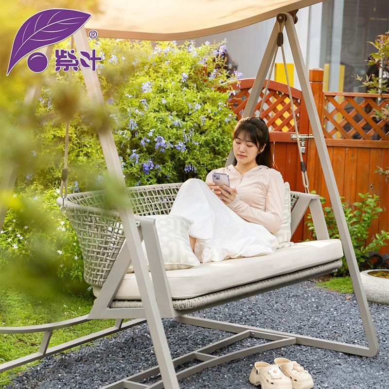 Muse Swing Outdoor Garden Hanging Chair Courtyard Terrace Villa Swing Bed and Breakfast Double Hammock