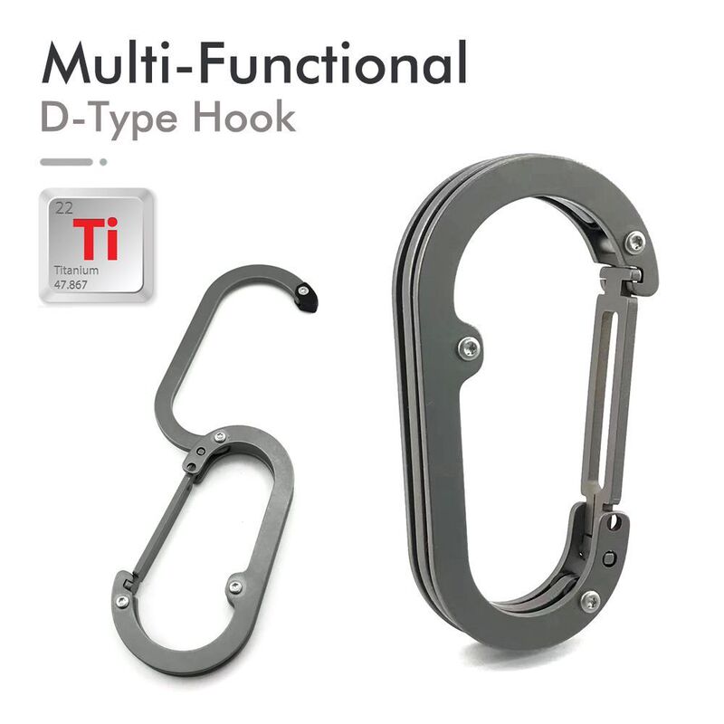 Titanium Alloy Large Hook, Backpack Folding Hook