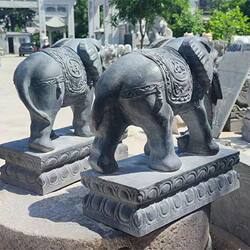 Stone Carving Elephant Statue Manufacturer, Stone Elephant for Home Decoration, Wealth-Attracting Stone Material