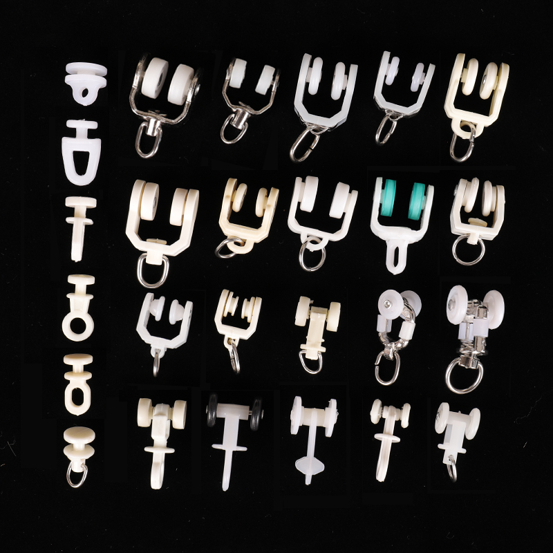 Curtain track pulley Straight rail Curved rail Guide rail Accessories Pulley Accessories Roller Old-fashioned hook ring Slide rail walking wheel