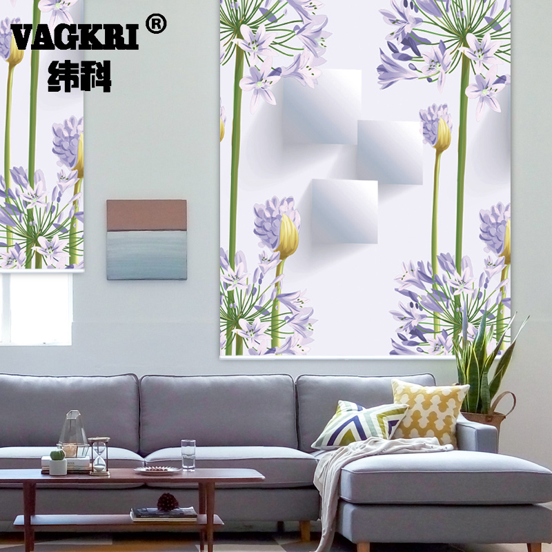 Weike custom 3D roller curtain curtain shading shading Office living room bedroom powder room lifting silk curtain