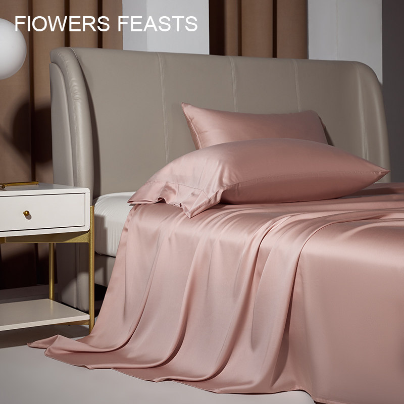 Floral banquet 80 100 Heather Linen Sheets 100% Lesel Summer Naked Bedtime Bedding Customizable