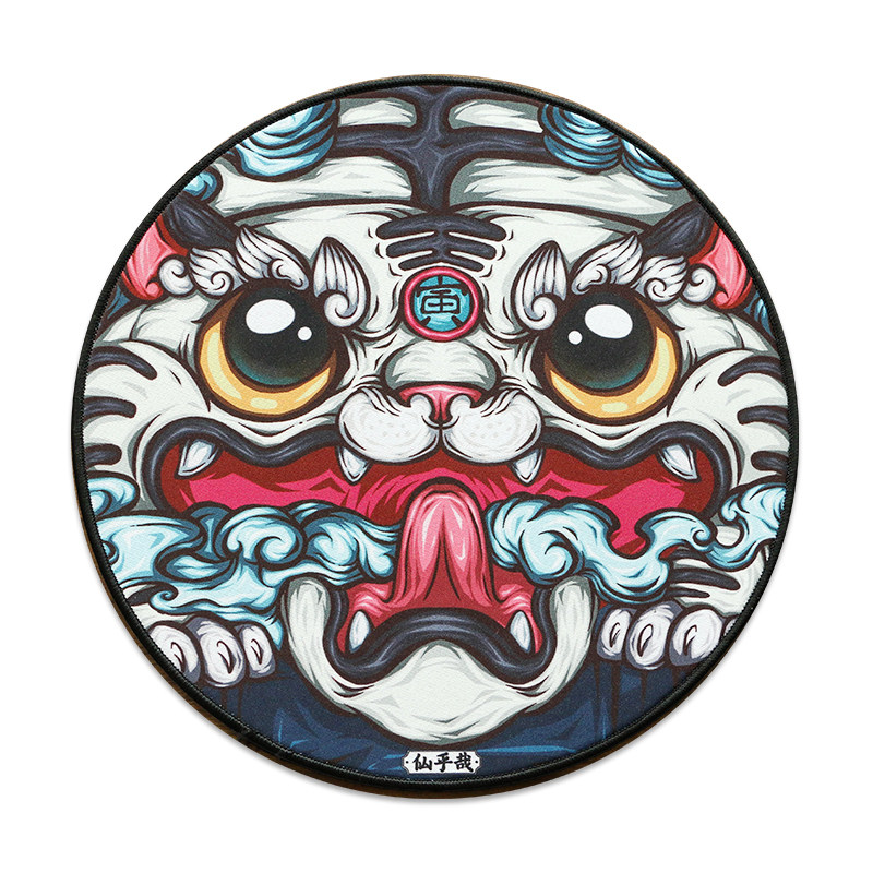 鼠标垫超大加厚锁边中国风电竞游戏国潮男护腕长形办公桌垫加大圆形笔记本电脑桌垫女可爱学生可水洗防滑耐脏