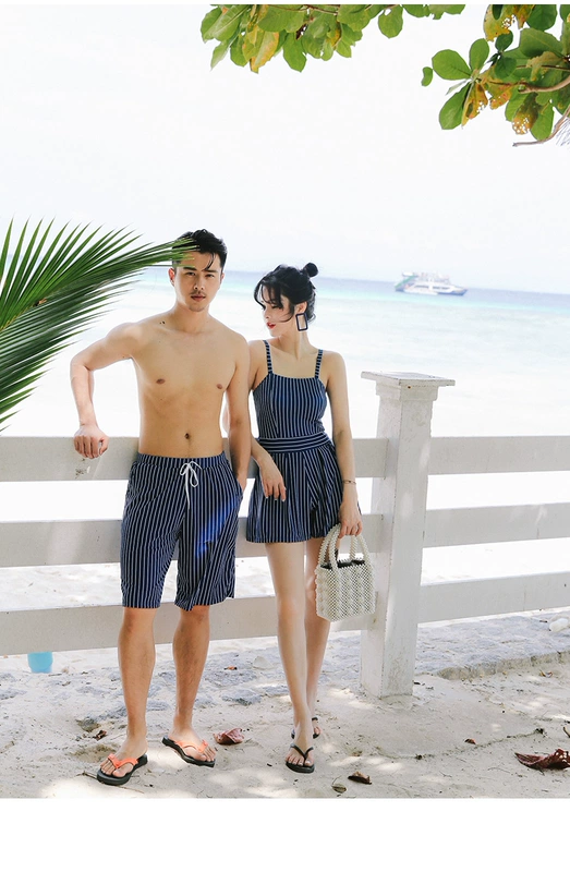 2018 cặp đôi mới đồ bơi nữ bảo thủ suối nước nóng một mảnh áo tắm nam quần đi biển phù hợp với đồ bơi 	đồ đôi maxi đi biển