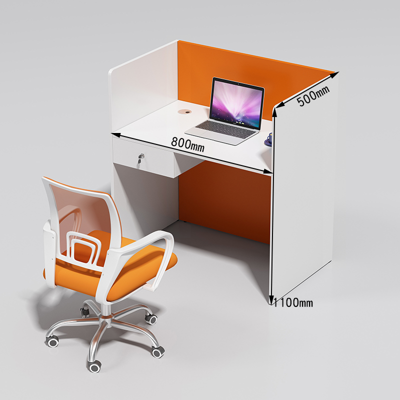 Single Seat (With Drawer)staff member desk Electric pin Operator Jam office Tables and chairs combination sale Station staff screen Small card seat
