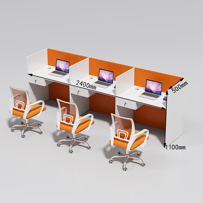 Single Row For Three (With Drawers)staff member desk Electric pin Operator Jam office Tables and chairs combination sale Station staff screen Small card seat